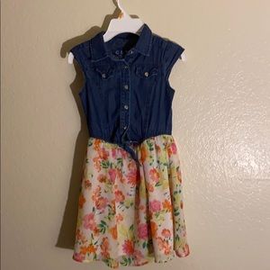 Guess floral jean top dress